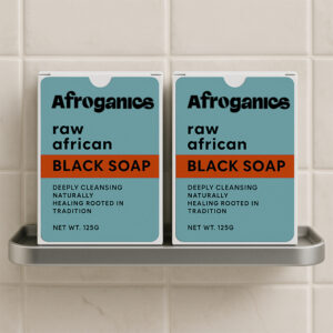 2 black soap in bath